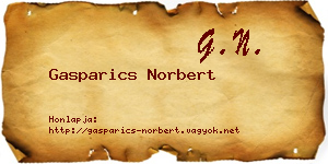 Gasparics Norbert névjegykártya